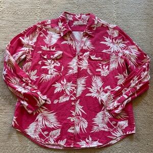 Jamaica Jaxx Pink and White Tropical Shirt